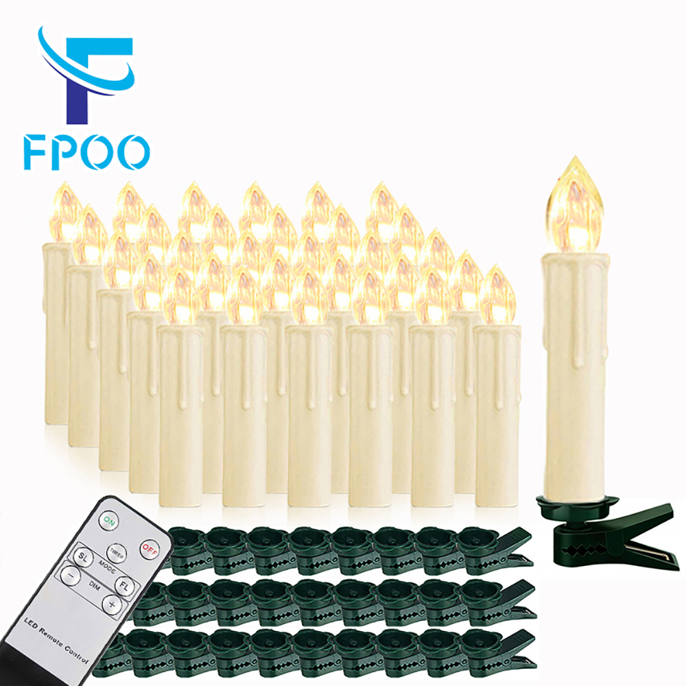 10/20/30/40 個キャンドルライトタイマーリモート家の装飾人工フレームレス Led キャンドルランプ防水クリスマスキャンドル卸売
