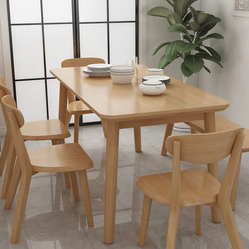 -Wood Designs ホテル レストラン テーブル チェア 竹製ダイニング テーブル セットと椅子 4 脚セット