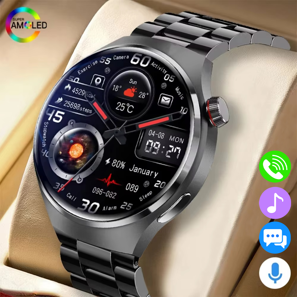 G.L Wear 2025 新しいメンズスマートウォッチ HD ディスプレイ健康追跡 Bluetooth 通話音声アシスタントスポーツスマートウォッチ