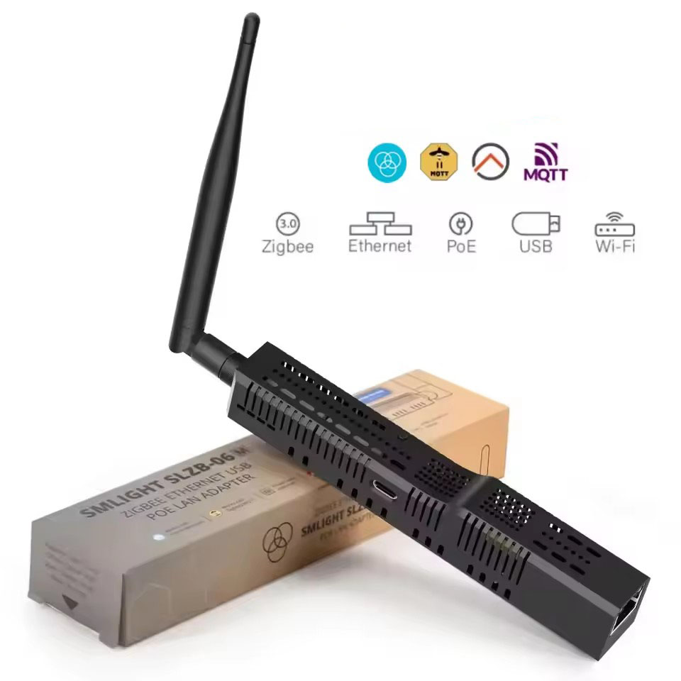 SMLIGHT SLZB-06-A Zigbee 3.0 to Ethernet、USB、および PoE サポート付き WiFi コーディネーター、Zigbee2MQTT、ZHA、ホーム アシスタントで動作