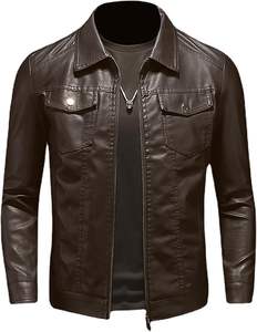 Best Fashion Men's Leather Jackets, Plus-Size Solid-Color Designs, Affordable Men's Leather Jackets