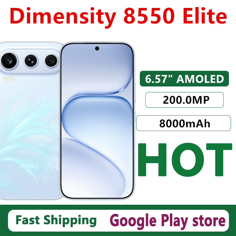 オリジナル名誉 600 プロ携帯電話 Dimensity 8550 エリート 6.57 "AMOLED 200.0MP カメラ 8000mAh バッテリー IP69 防水 80 ワット充電