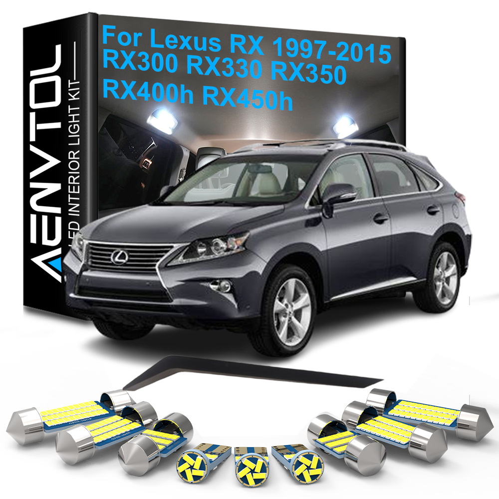 車の LED インテリアライト Canbus レクサス RX 300 330 350 400h 450h 1997-2004 2005 2006 2007 2008-2015 ドーム読書トランクランプ