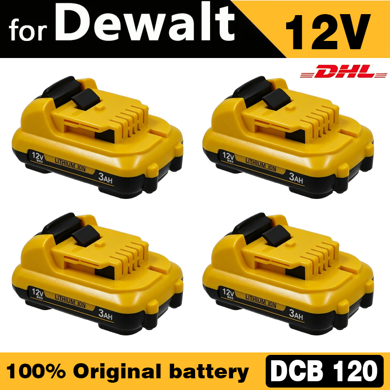 1-4 パック 12V 交換 DEWALT DCB120 リチウムイオン電池 12V 3.0-6.0Ah バッテリー DCB123 DCB125 DCD710 電動工具バッテリー