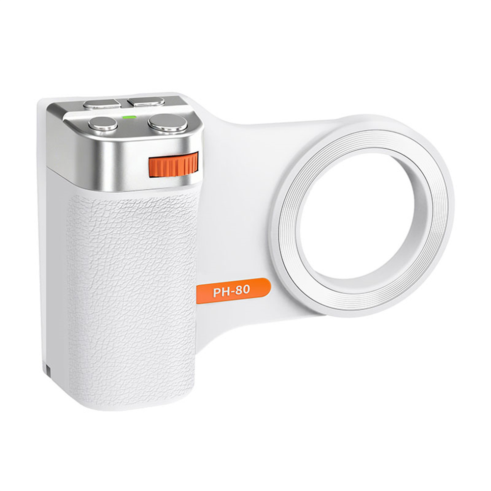 Zoom 磁気電話グリップ 補助光付き リモコン ハンドル スタビライザー 電話ホルダー iPhone Android ビデオ録画 Vlog 用