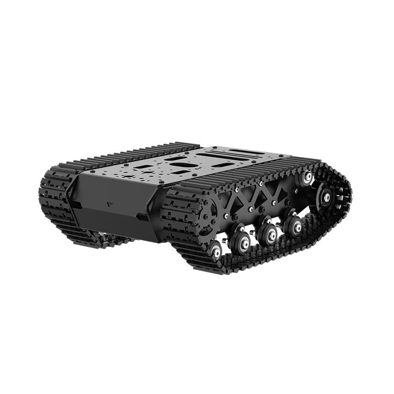 10 キロ負荷強力な衝撃吸収タンクシャーシモーターサスペンション付き全金属タンクロボットキットコーディングモーターインテリジェントロボットカー