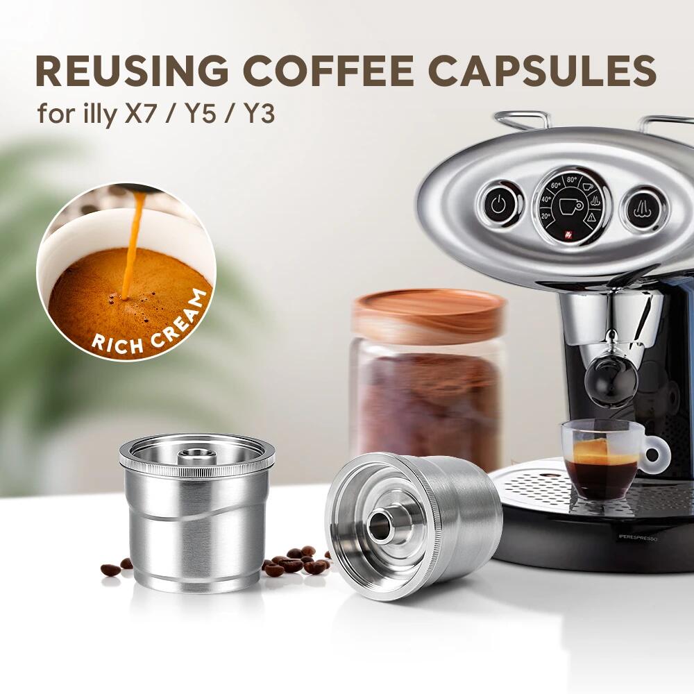 イリー iperespresso カプセル用再利用可能なポッド ステンレス鋼コーヒーカプセルフィルター イリー X7 Y3 Y5 コーヒーマシン用