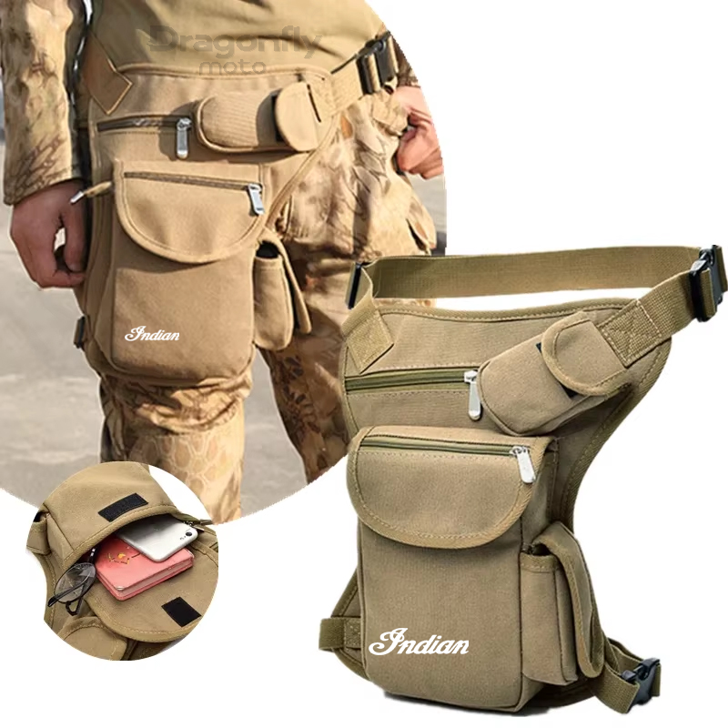 For Indian High Quality Nylon Men Drop Leg Bags Casual Riding Motorcycle Thigh Hip Bum Belt Bag Hop Travel Camouflage Waist