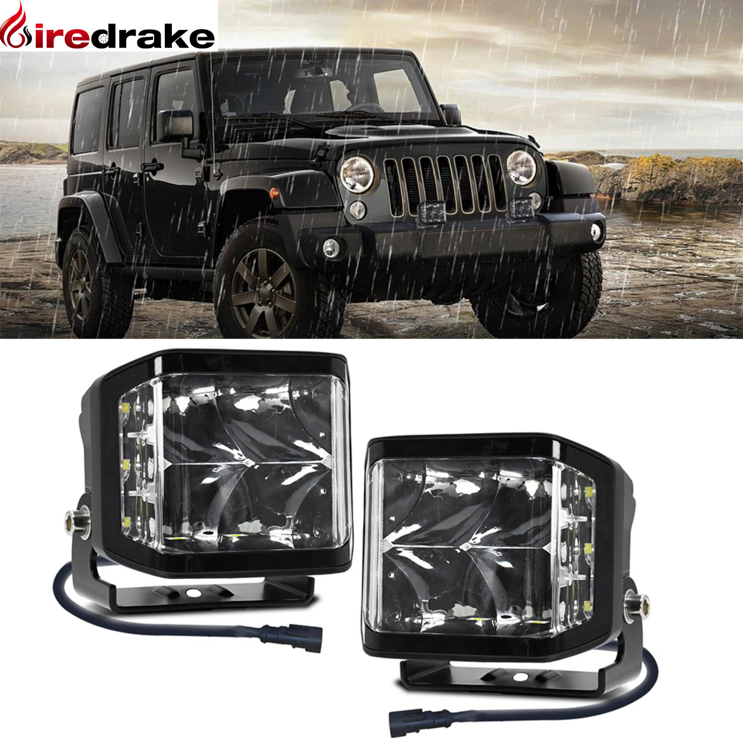 LED ホワイトワークライト 100 ワット 10000LM 超高輝度オフロードフォグランプトラック SUV ボート作業灯夜間運転ランプ 12 V 24 V