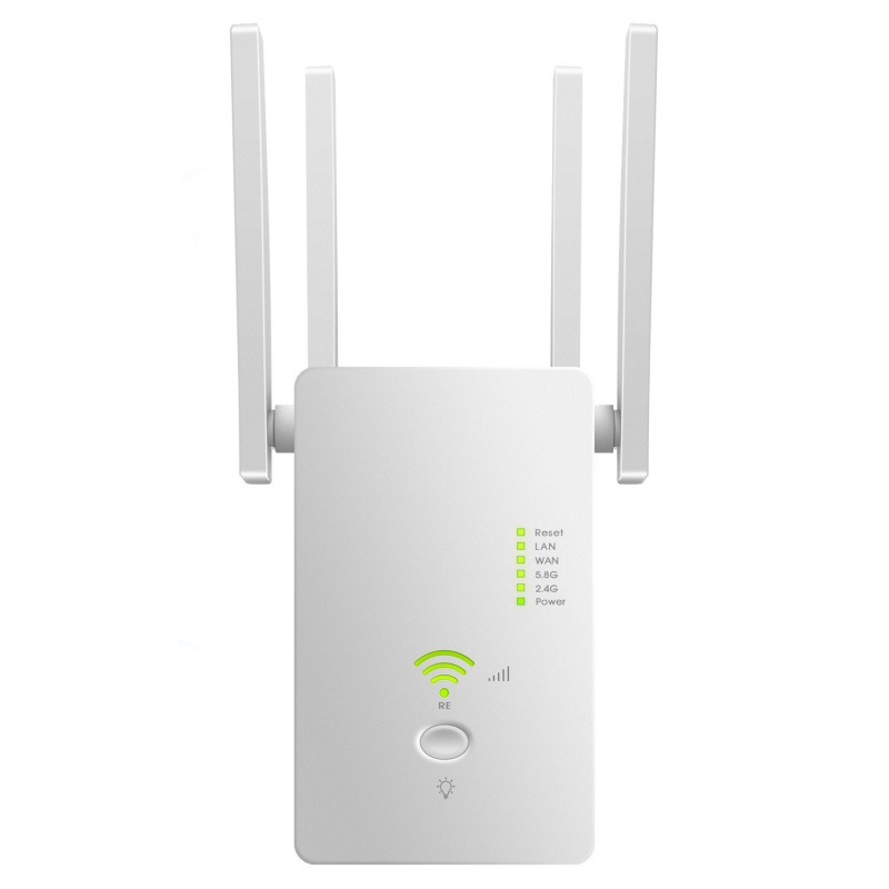 1200M/300M WiFiエクステンダー、デュアルバンド5G/2.4G信号ブースター、ホームルーター用ワイヤレスリピーター、US/EUプラグ