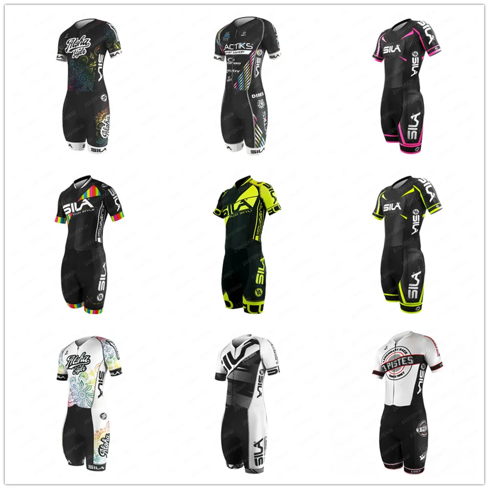 Sila スポーツサイクリングジャージ男性トライアスロン服スキンスーツ Ropa Ciclismo バイク屋外サイクリングジャンプスーツ猿スケートスーツ 2022