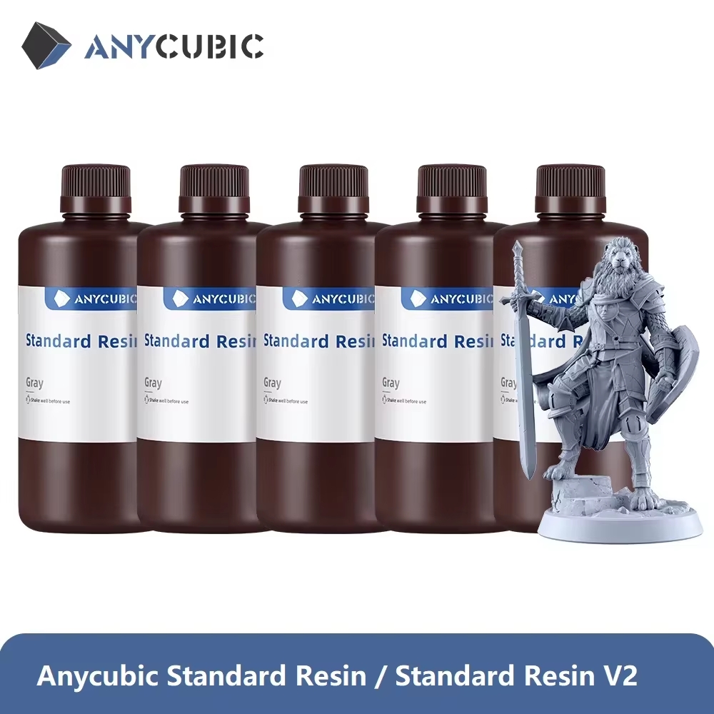 ANYCUBIC 5KG/10KG 405nm UV標準レジン/標準V2レジン（3Dプリンター用、Photon Mono 4 3Dプリントレジン、UV感光性レジン）