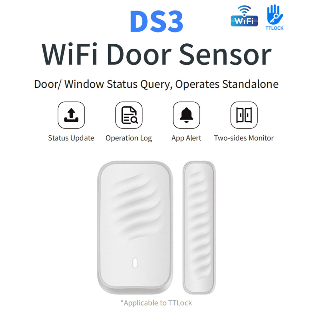 TTLock DS3 Wifi リモコン窓ドアセンサースマートホームドア開閉検出器ホーム盗難防止ドア接触センサー