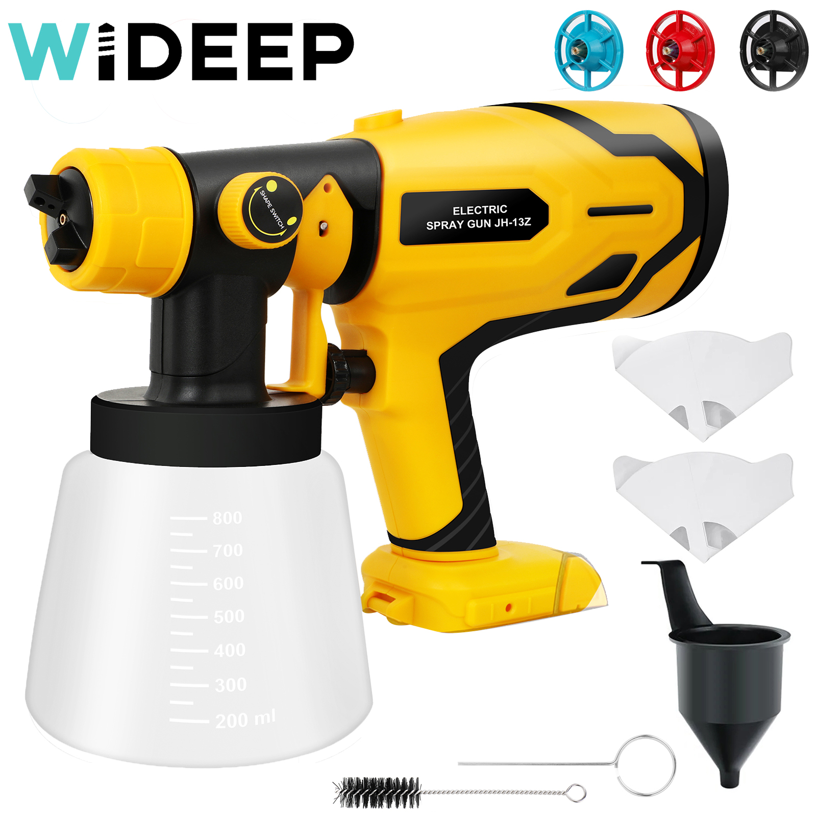1500 ワット電気コードレススプレーガン HVLP ペイントスプレー Dewalt 20V 最大バッテリー家具コーティングエアブラシ