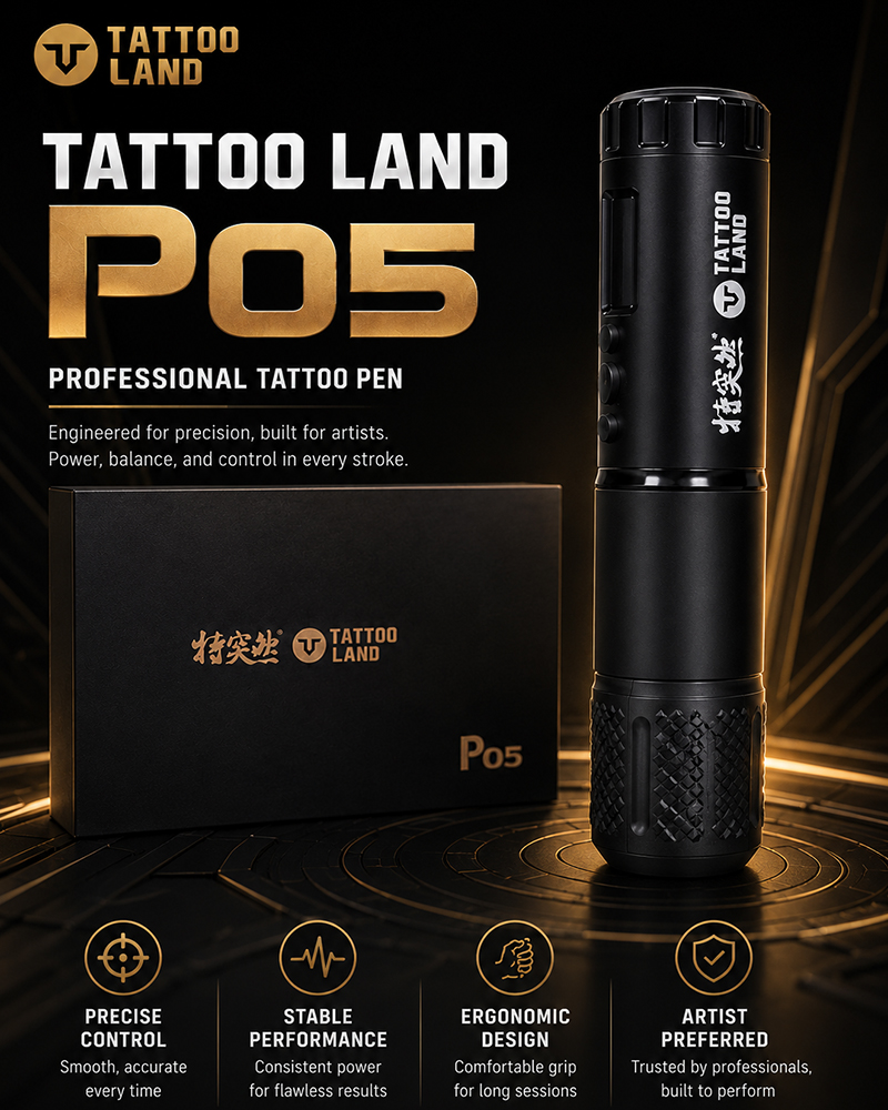 TATTOOl LAND ワイヤレスタトゥーマシン タトゥーペン 永久用 3.0mm ストローク タトゥーアーティスト専用に設計