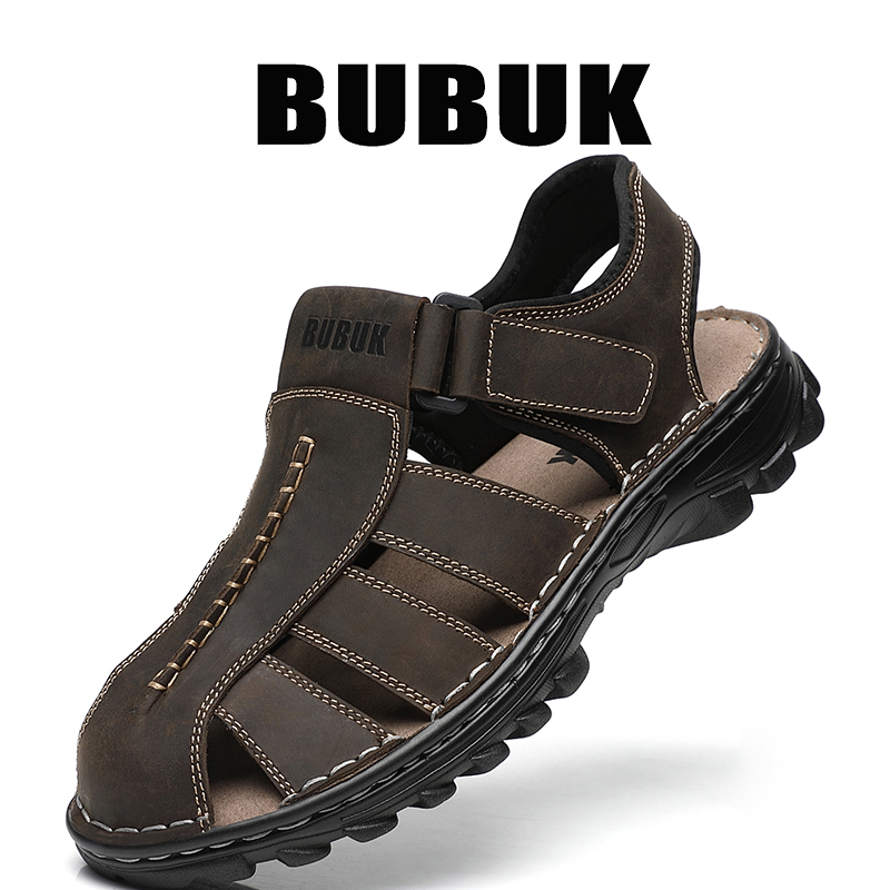 Bubuk メンズ 新しいファッショナブルなクローズドトゥ ストリート スタイル サンダル、快適な滑り止めカジュアル耐久性ソール ウォーキング シューズ、メンズ サマー シューズ、メンズ ウォーター シューズ、ウェーディング シューズ