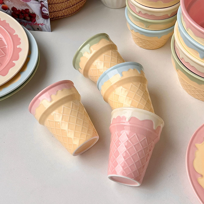 LH セラミック アイス クリーム コーン マグ 高価値 コーヒー ミルク カップ