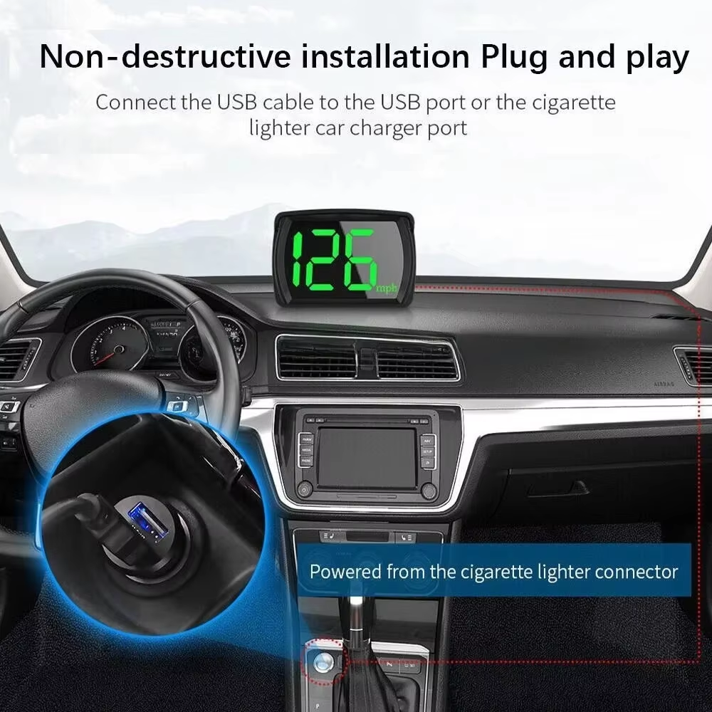 車のトラックオートバイヘッドアップディスプレイ走行距離計 HUD MPH 米国 GPS デジタルスピードメータートラック SUV オートバイユニバーサルアクセサリー