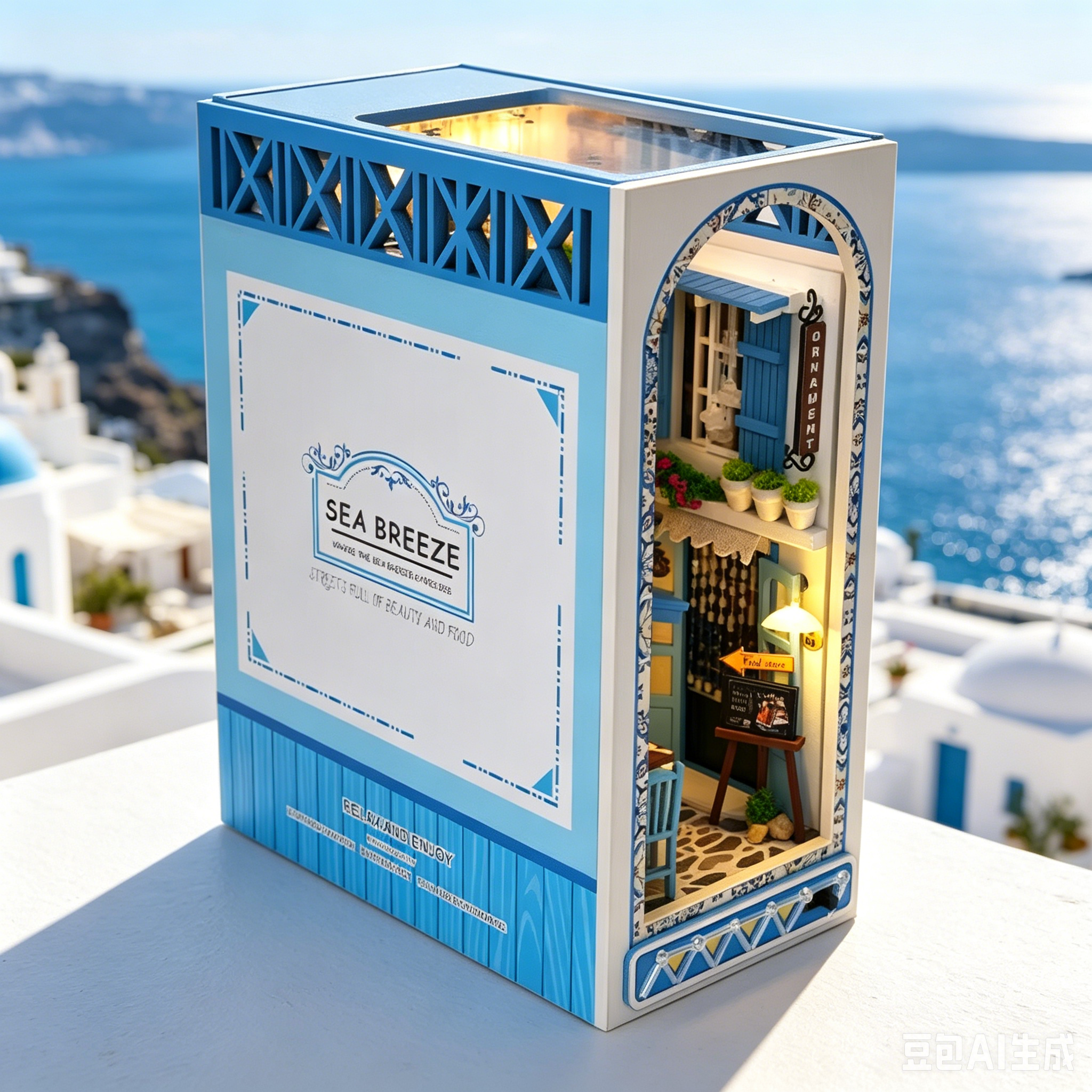 ブックヌークキット スモールハウスエンド ミニチュア 組み立て済み 3D モデル クリエイティブな誕生日プレゼントの装飾