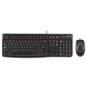 純正ロジクール MK120 有線キーボード・マウスセット。光学式マウスはUSB接続でプラグアンドプレイ対応。家庭やオフィスでのデスクトップPCに最適です。