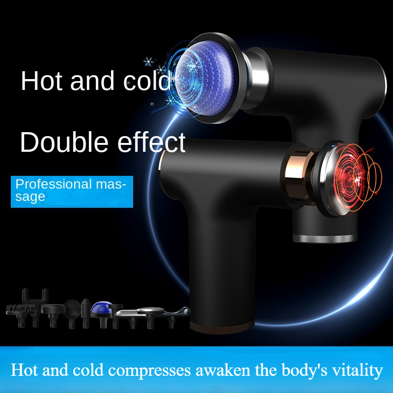 新しい電気強力なパーカッシブミニホットとコールドマッサージガン筋肉リラクゼーションホームポータブルジム使用筋膜マッサージガン