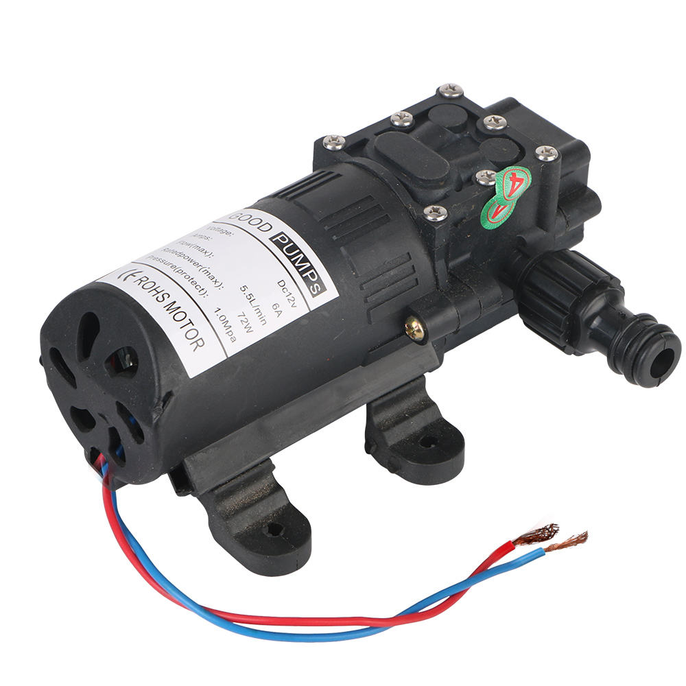 ダイヤフラム水スプレー洗車 12V 220V マイクロ高圧電動ウォーターポンプ 5.5L/min 農業用ブラック DP-537 130PSI