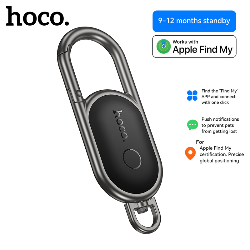 HOCO スマートタグ位置決めデバイスキーホルダーデザイン作業 IOS アプリを見つけるための作業紛失防止亜鉛合金 GPS 位置追跡タグキー用