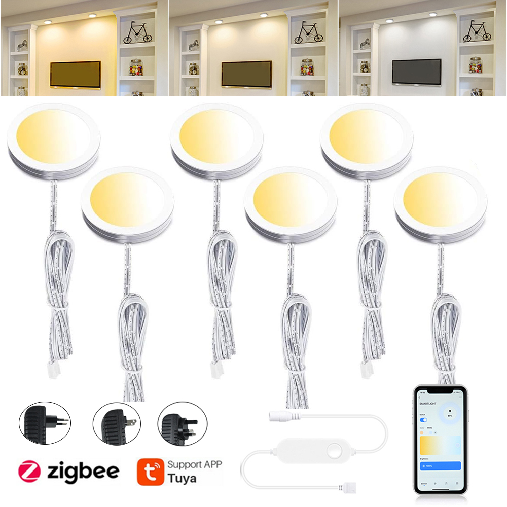 Tuya Zigbee CCT LED アンダーキャビネットライト DIY 家具ワインキャビネットワードローブディスプレイキャビネット装飾ランプ FR Google アシスタント Alexa