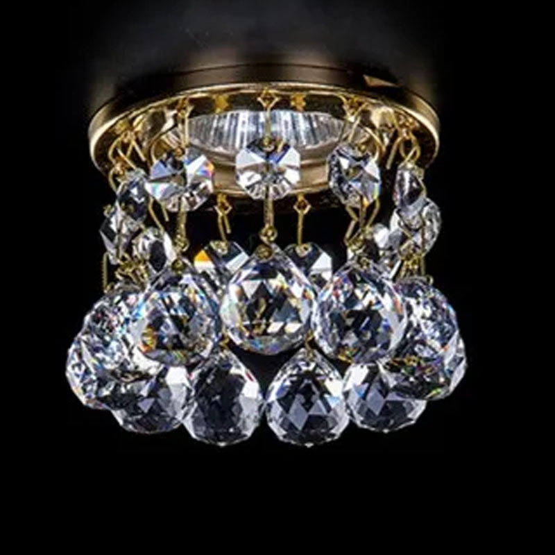 LED シャンデリア lustres デ クリスタルリビングルーム照明 Dia8 * H7.5 センチメートルクリスタル廊下ライト新しいモダンなミニクリスタルランプ