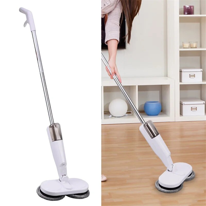 ワイヤレス電動スピンモップクリーナー自動2 in 1ウェット