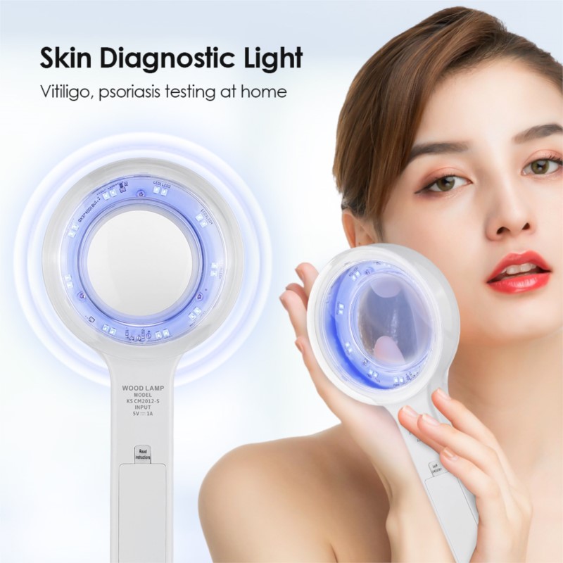検出スキンケア森ランプスキンアナライザー皮膚 UV 拡大鏡美容顔テスト木製ランプ明るい肌分析