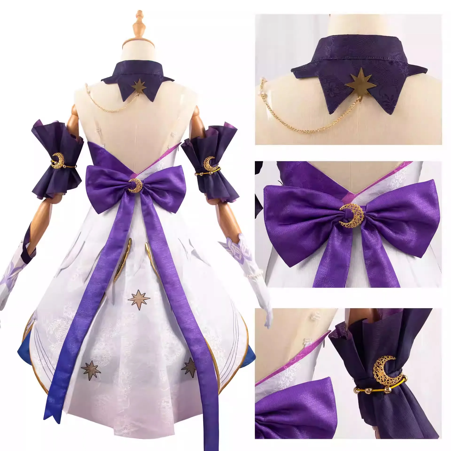 ロビンコスプレ衣装ドレスウィッグ Honkai スターレール制服翼帽子イヤリング歌手日曜日ハロウィンパーティー女性小道具