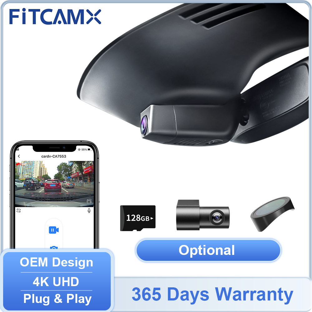 FITCAMX 4K ダッシュカム 2160P 車 DVR WIFI ボルボ XC60 S90 V90 XC40 XC70 XC90 ボルボ車カメラダッシュカム
