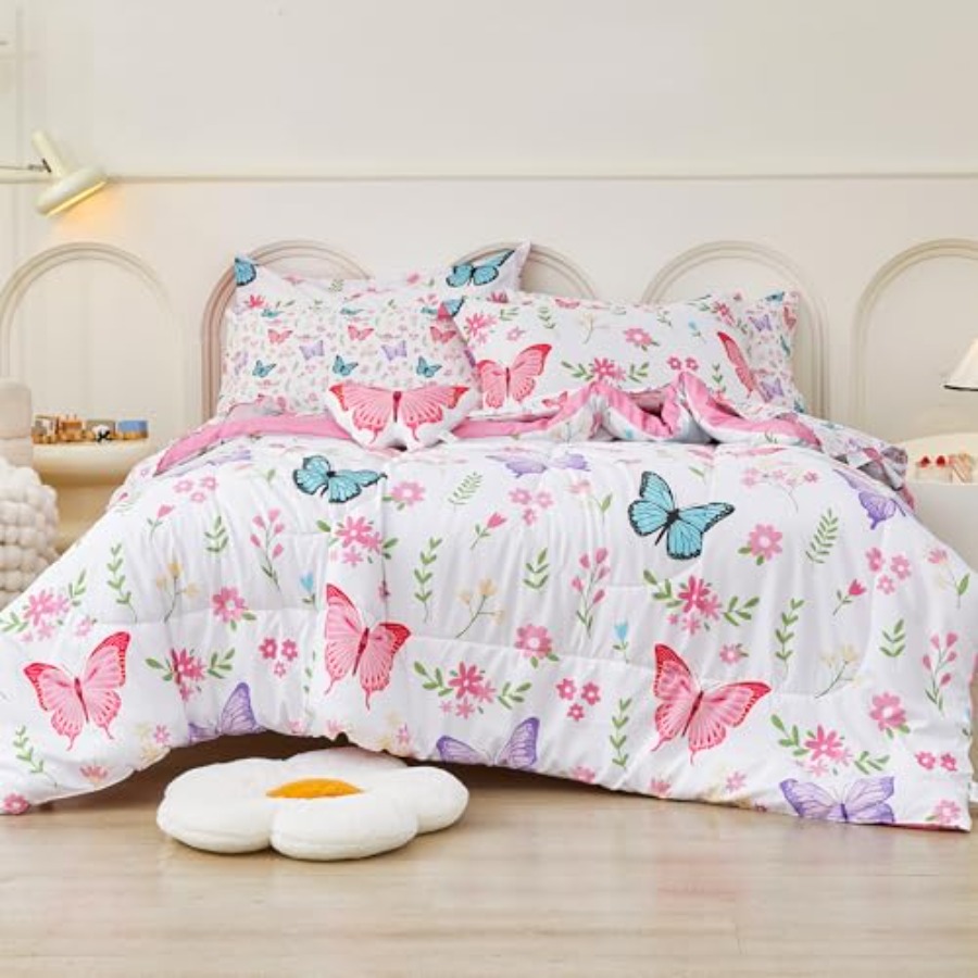 サイズ 掛け布団セット 女の子用 6点 ベッドインバッグ 寝具 掛け布団シーツセット 枕カバー付き 装飾おもちゃ枕 ウルトラソフト Mi