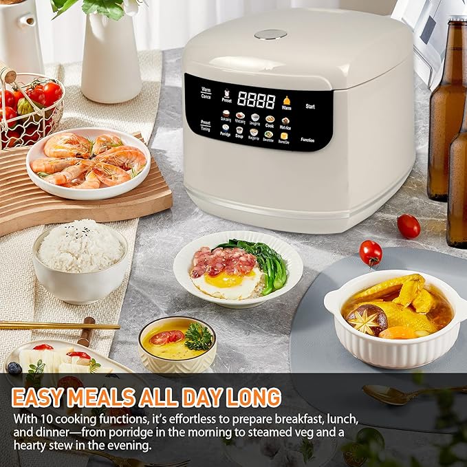 2L 炊飯器加熱ランチコーティングポット調理器具スロークッカー高速加熱スチーマー 24 時間タイマー 8 時間保温機能旅行用