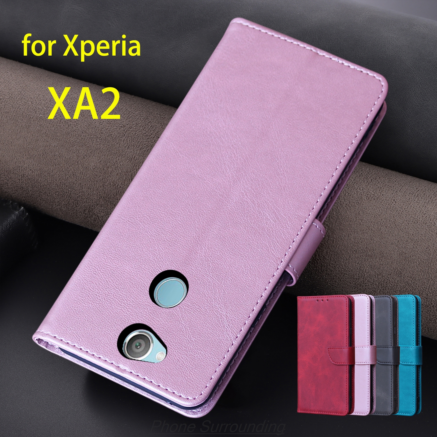 財布フリップカバー Pu レザーケースソニーの Xperia XA2 H3113 H3123 H3133 H4113 H4133 カードホルダー電話バッグホルスター Fundas Coque