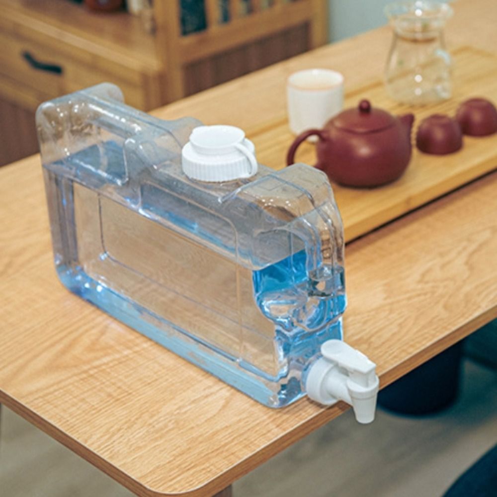 4L 屋外飲料バケツ大容量透明水保存容器漏れ防止 PE キャンプ水タンク旅行用品