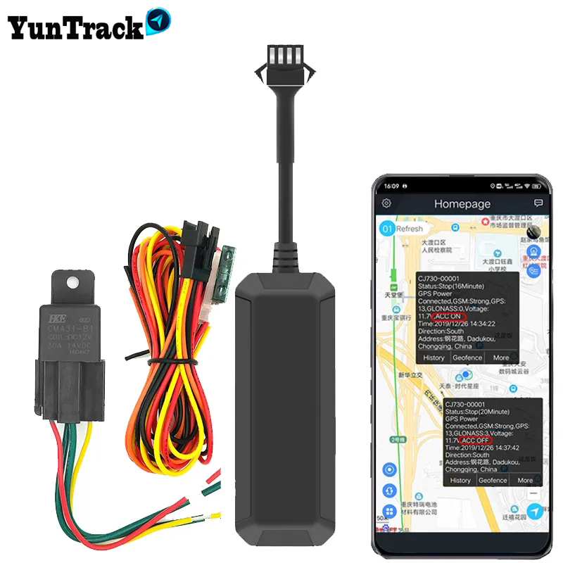 ミニ GSM GPS トラッカー車オートバイ車両 ACC ステータスオイルカットオフ抗解体トレーラー移動アラーム追跡ソフトウェア