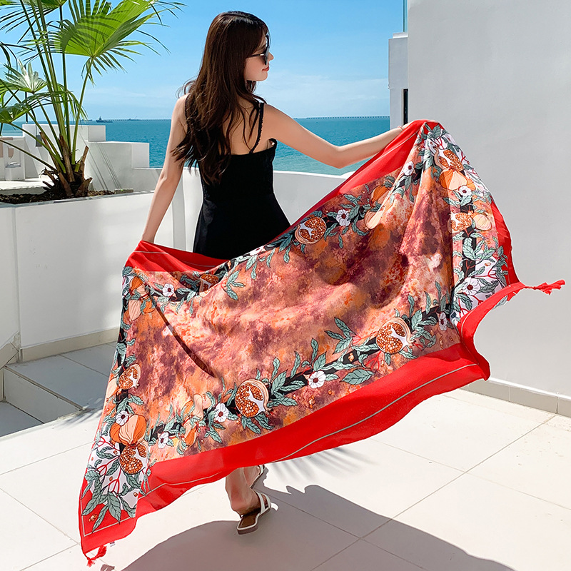 23 Styles 90x180cm Travel Beach Pareo Sunscreen Cover-Ups Women Large Dress Bikini Bathing Brazilian Swimwear Sarong Wrap Scarf