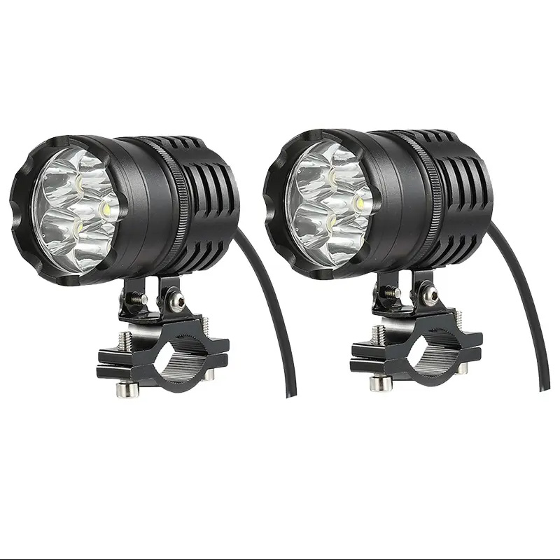 最新 2 個 80 ワット 6000LM 6500 K T6 LED オートバイボートスポット駆動ヘッドライトバイクフォグヘッドライトランプスイッチ付き