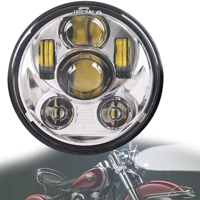 最新 5.75 インチオートバイ LED ヘッドライトダイナソフテイルスポーツスター 883 XL883 FXCW 5 3/4 'LED DRL プロジェクターバイクヘッドランプ