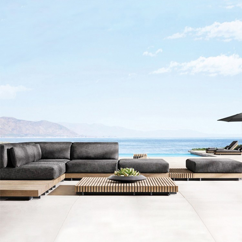 Japanese Style Courtyard Villa Garden Sofas Designer Luxury Simplicity Garden Sofas Comfortable Outdoor Furniture Divano FYOS