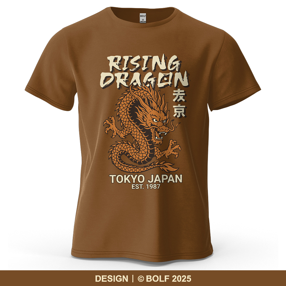 ライジングドラゴン東京ダイナミックプリントメンズ Tシャツ綿 100% 特大文化グラフィック Tシャツ女性トップス Tシャツストリート