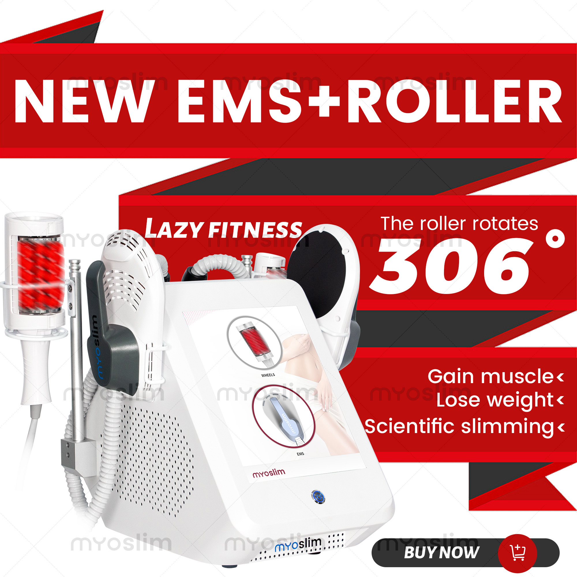 EMS ローラー 2 で 1 ボディ彫刻マシンプロの筋肉構築脂肪燃焼装置サロン家庭用