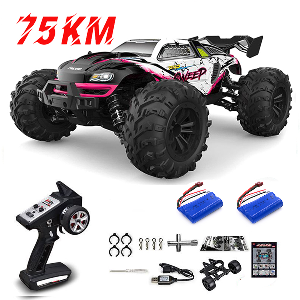 1:16 75 キロ/h または 50 キロ/h 4WD RC カー LED リモートコントロールカー高速ドリフトモンスタートラック子供用 Vs Wltoys 144001 おもちゃ
