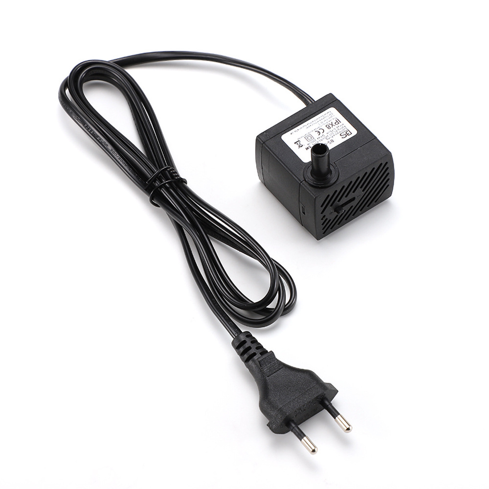 超静音 2.5 ワット AC220V EU プラグブラシレス水中ウォーターポンプ、水槽アクアリ用の調整可能な流量付き防水ミニポンプ
