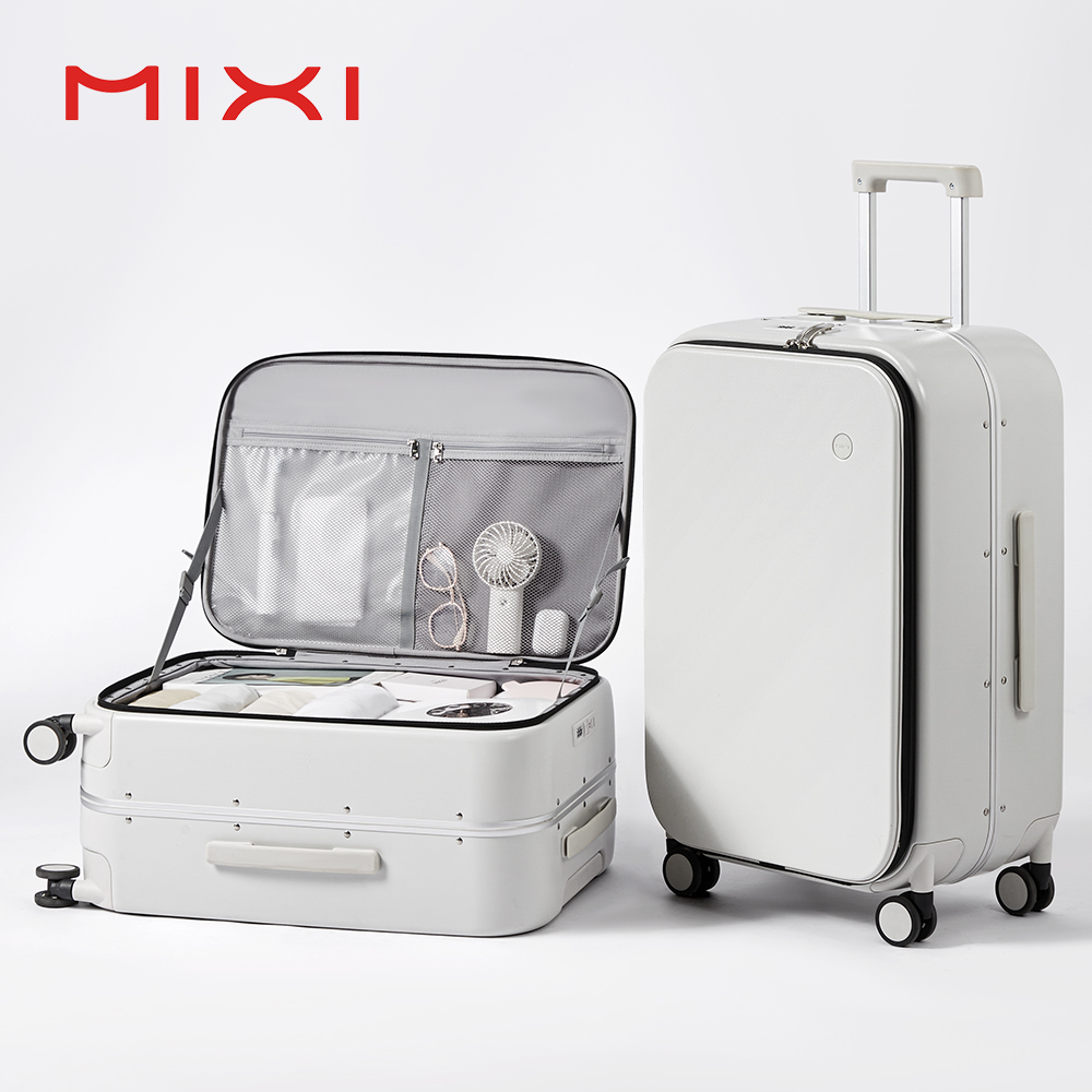 mixi 新型PC アルミフレーム スーツケース フロントオープン ローリング 旅行荷物 20インチ 機内持ち込み可 24 26インチ M9291