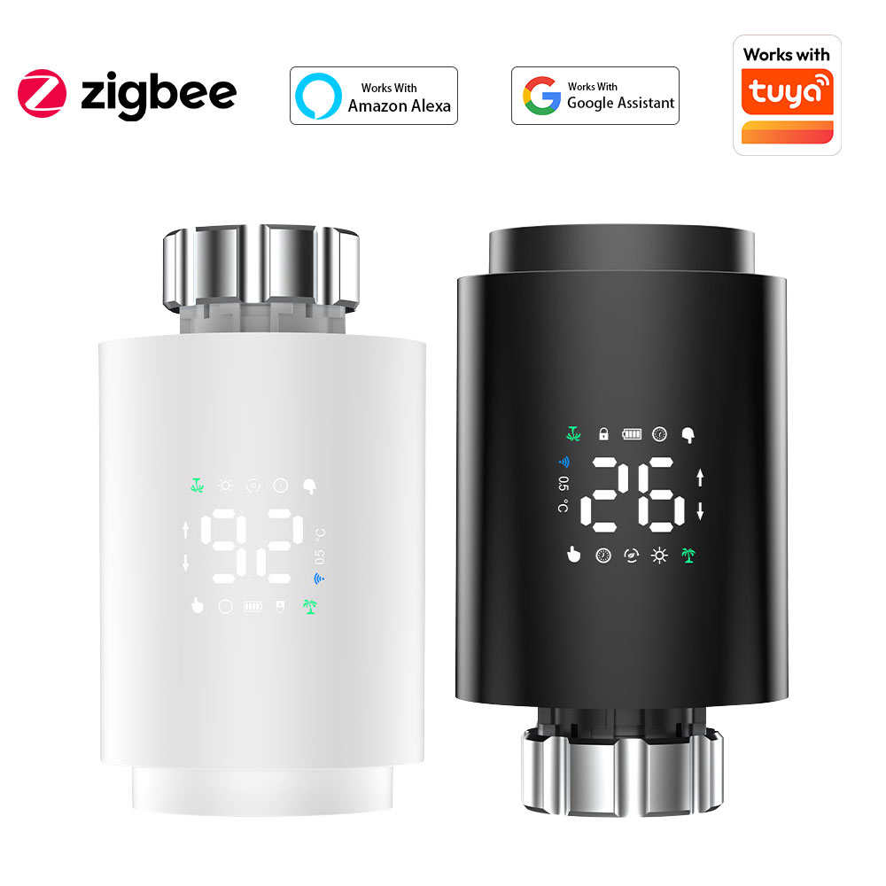 ZigBee サーモスタット ラジエーター アクチュエーター スマート TRV サーモスタット バルブ 温度コントローラー サポート Tuya Alexa Google ホーム
