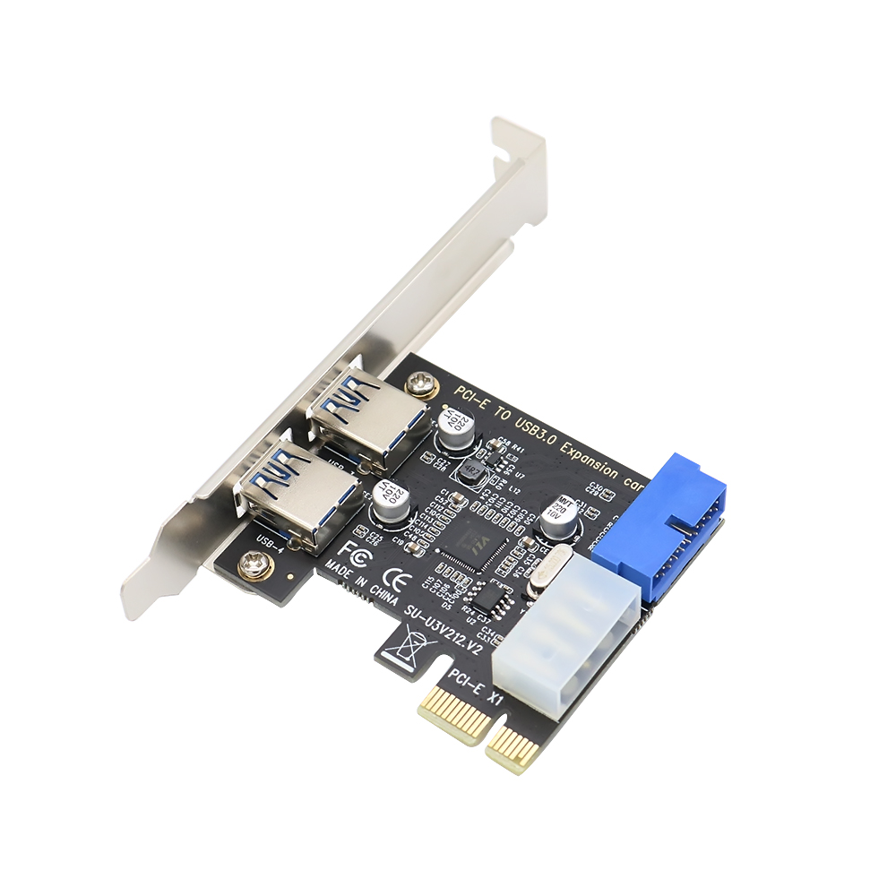 2ポートPCI Express USB 3.0フロントパネル、コントロールカードアダプタ（4ピンおよび20ピン）付き