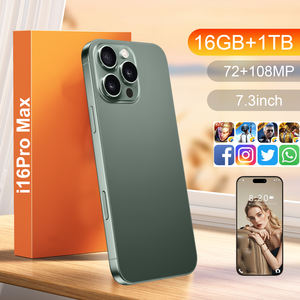2026年新型 16 Pro Max 5G スマートフォン 16GB+1TB デュアルSIM 8000mAh 7.3インチ 10コア 108MP CDMA 英語対応 AMOLED 120Hz グローバル版